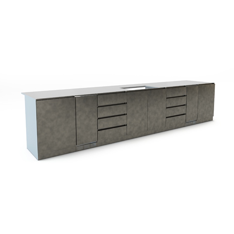 Arditi Collection Modern Brown Washed Wet Bar