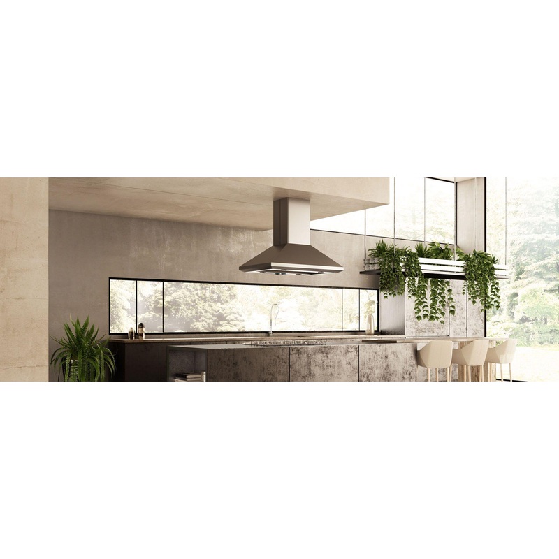 Elica ELI136S2 LEONE IS Island Range Hood 36″ wide – 1200CFM