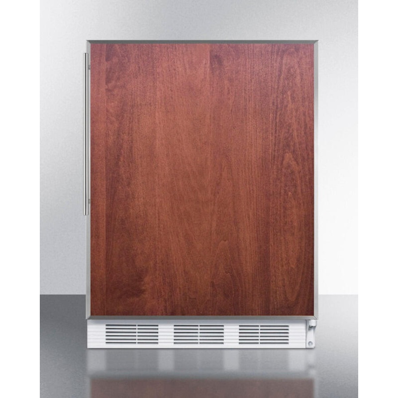 Summit FF7BIFRADA Ada Compliant Built-In Undercounter All-Refrigerator For General Purpose Or Commercial Use, Auto Defrost W/Ss Door Frame For Slide-In Panels, White Cabinet