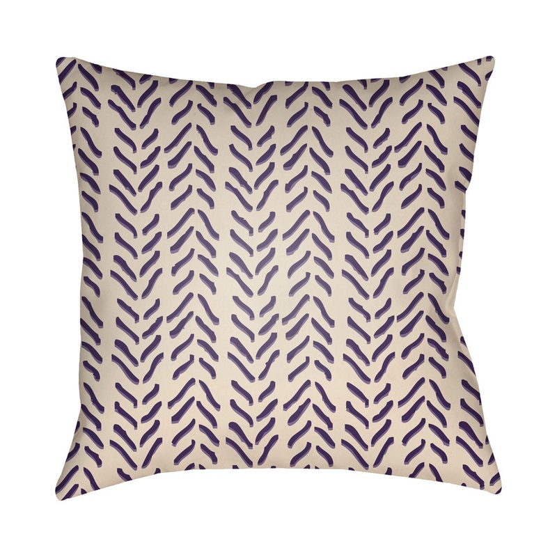 Textures Square Pillow Cover & Insert Livabliss Color: Purple Size: 18″ H x 18″ W x 3.5″ D