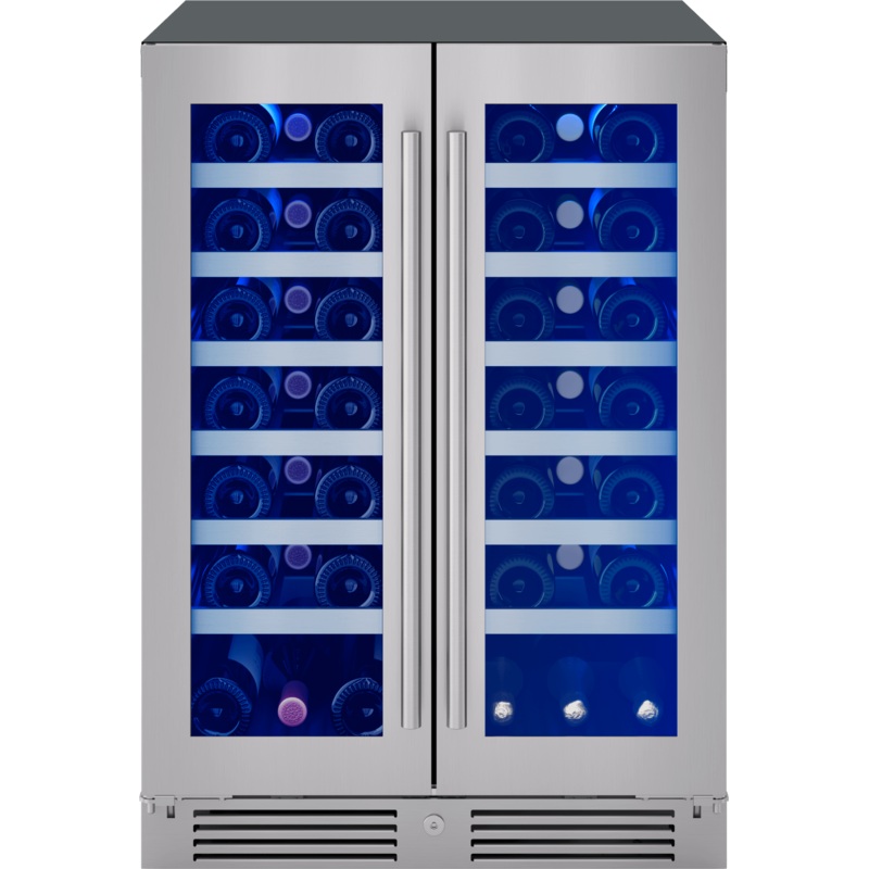 Zephyr PRW24C32CG Presrv Wine Cooler, 24in UC, SS+Gls, Fr Door, 2Z