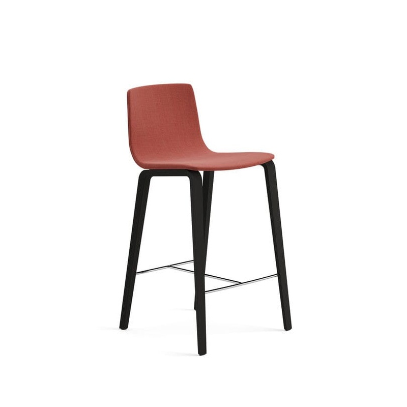 Aava 02-4 Legs Wood Counter & Bar Stool Upholstered