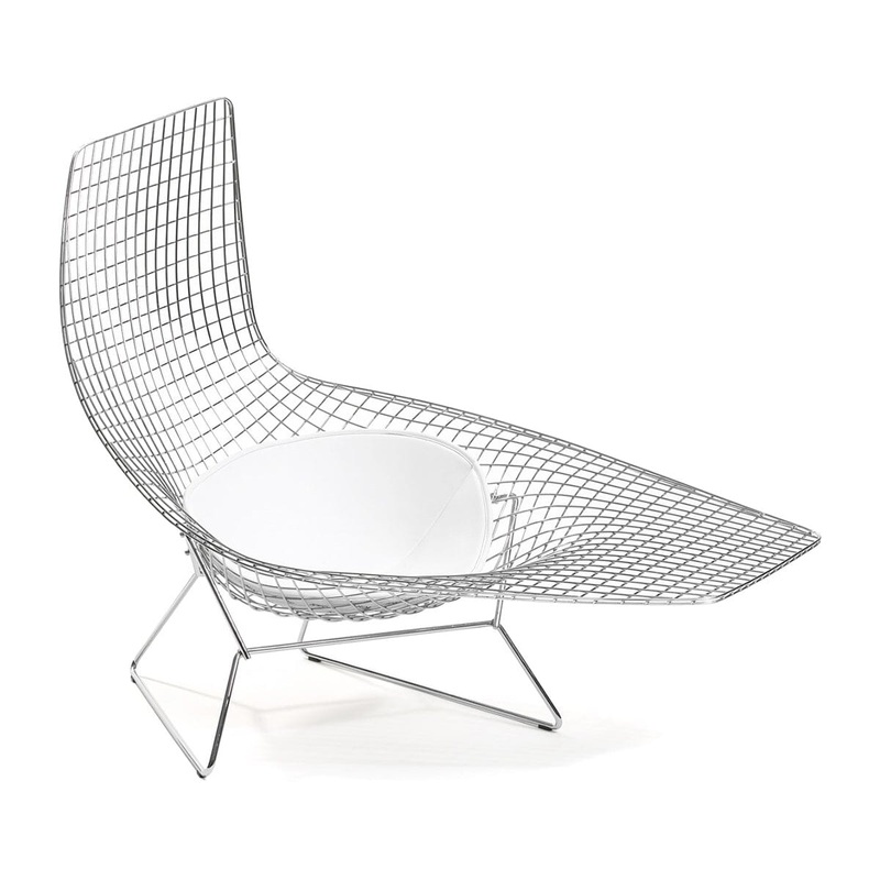 Bertoia Asymmetric Chaise Lounge With Seat Cushion