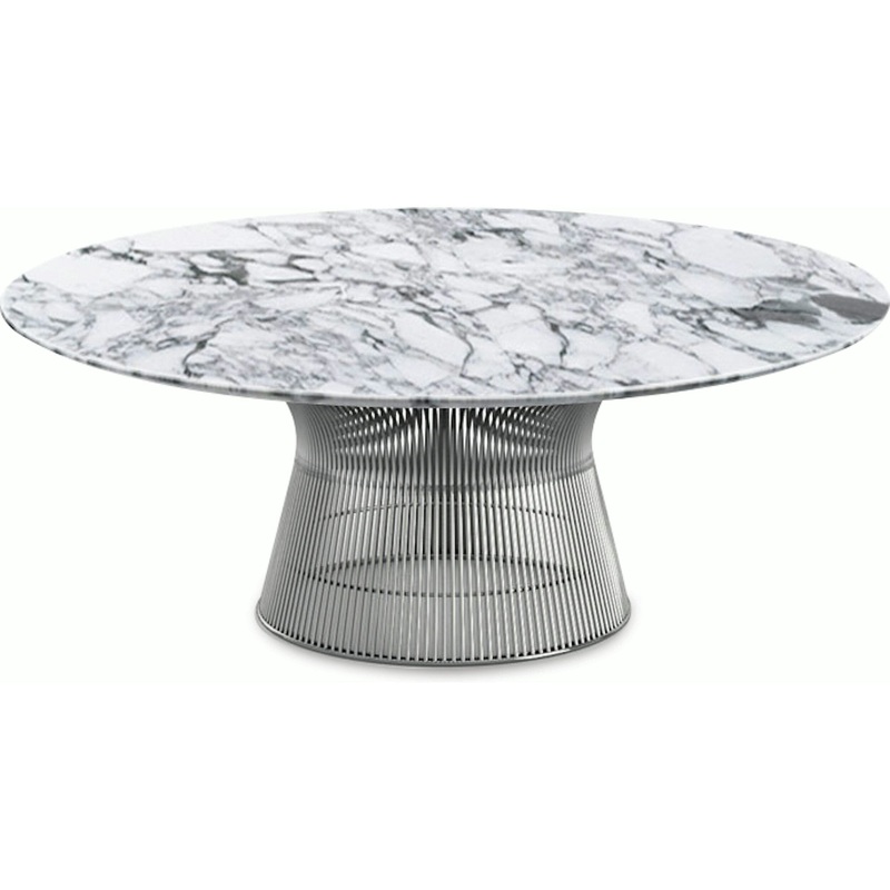 Platner Nickel 42″ Coffee Table