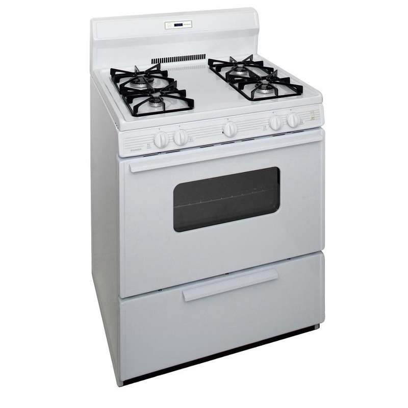 Premier SMK220OP 30 in. Freestanding Sealed Burner Spark Ignition Gas Range in White