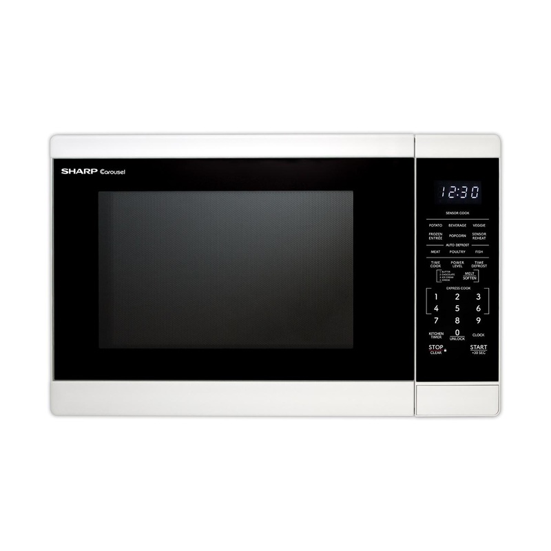 SMC1461KW Sharp 1.4 cu. ft. 1100W White Countertop Microwave Oven