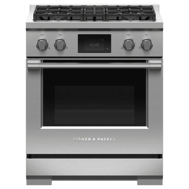 Fisher & Paykel RDV3304L Dual Fuel Range, 30″, 4 Burners, Self-Cleaning, Lpg