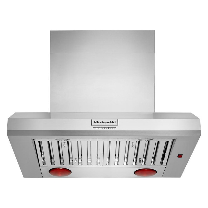 Kitchenaid KVWC956KSS 36″ 585 or 1170 CFM Motor Class Commercial-Style Wall-Mount Canopy Range Hood