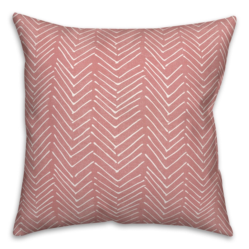 Scribble 14 Outdoor Square Pillow Cover & Insert Designs Direct Creative Group Color: Pink Size: 18″ x 18″