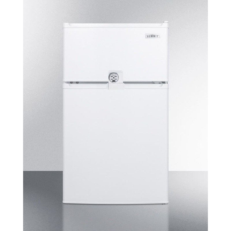 Summit CP351WLLF2 Compact Energy Star Listed Two-Door Refrigerator-Freezer With Combination Lock