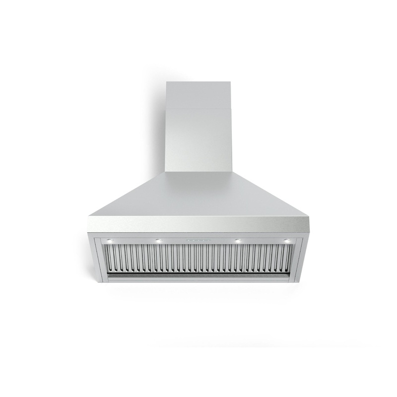 Verona VECHW36GSS 36″ Designer Chimney Wall Hood- 600 CFM – 4 Speeds