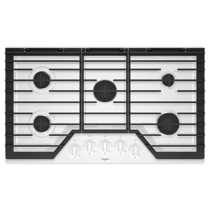 Whirlpool 36-inch Gas Cooktop with EZ-2-Lift Hinged Cast-Iron Grates
