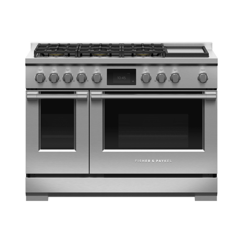 Fisher & Paykel RDV3486GDL Dual Fuel Range, 48″, 6 Burners With Griddle