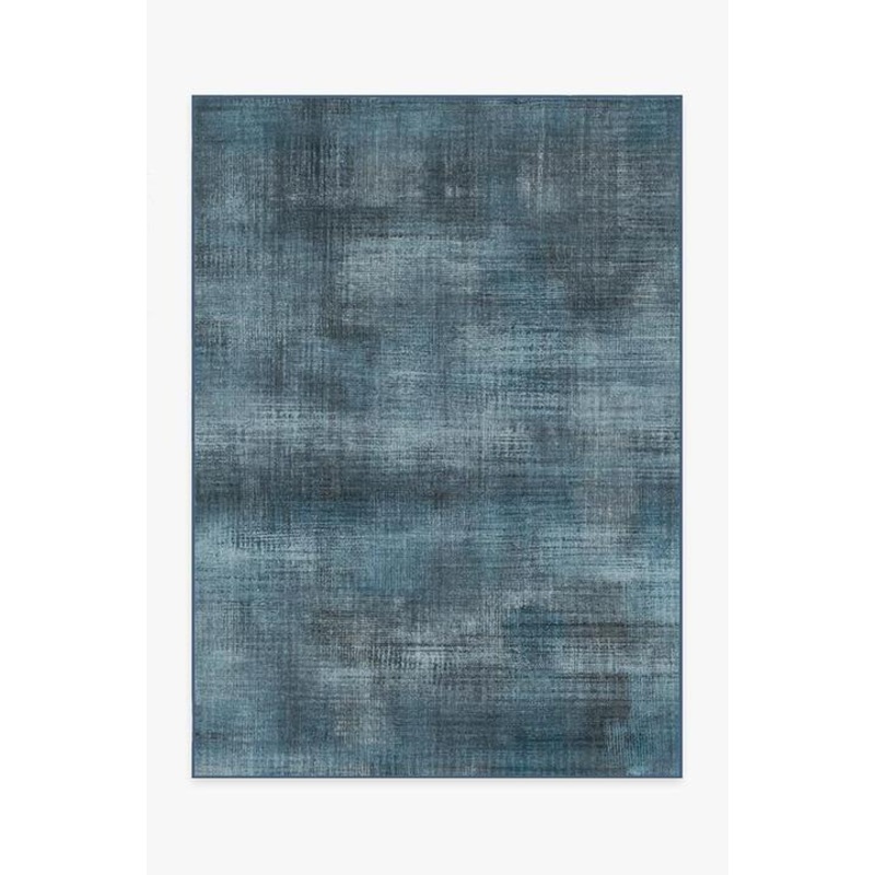 Sudaria Solid Cosmic Blue Rug – Rug + Pad System-5’x7′
