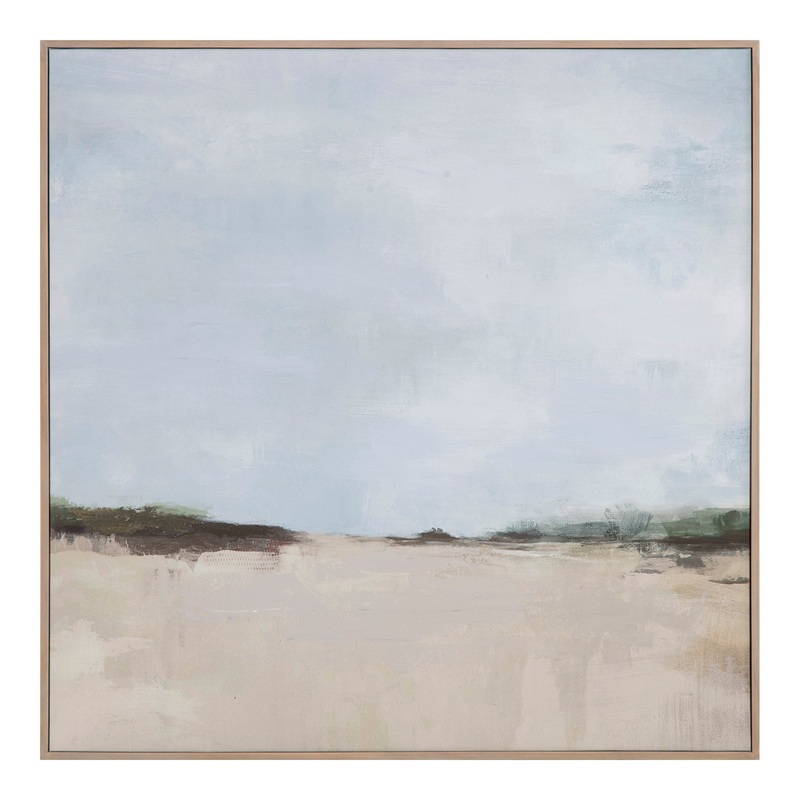 Vast Prairie Artwork: Warm Brown Pine Frame