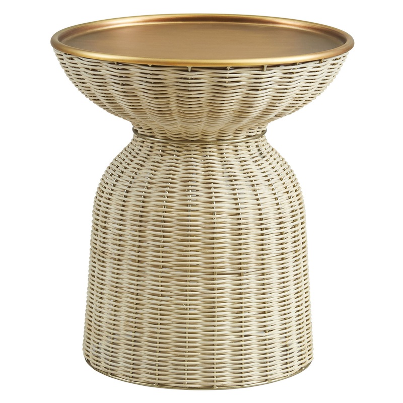 Breeze Round Wicker Accent Table