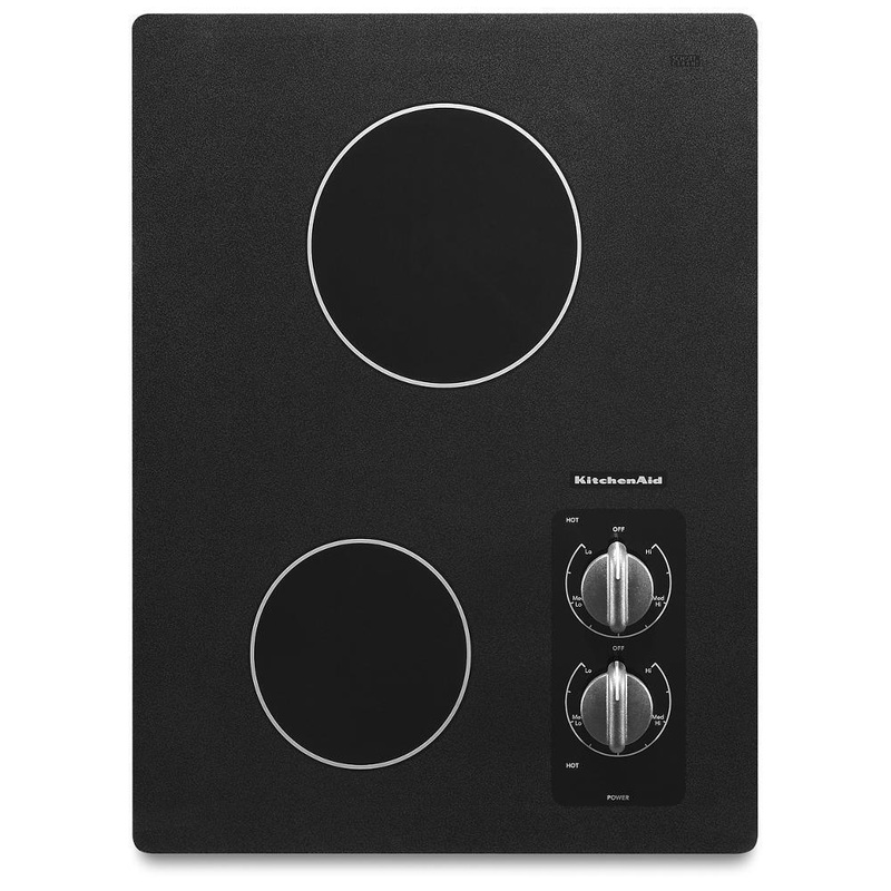 Kitchenaid KECC056RBL 15″ Electric Cooktop with 2 Radiant Elements