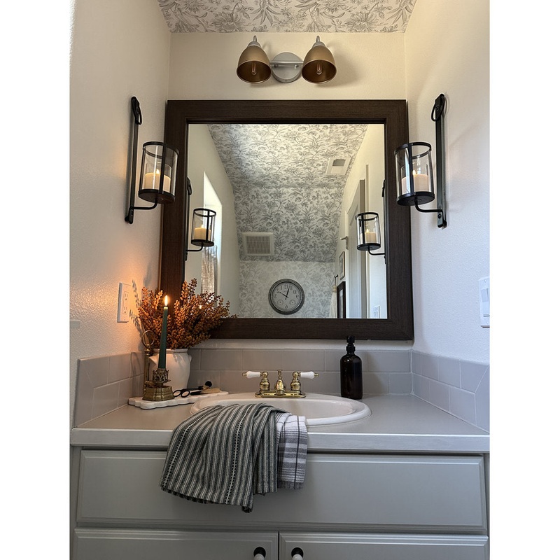 Shmuel Wood Framed with Safety Backing Ideal for Bathroom / Vanity Mirror Wade Logan Size: 22″ x 30″ Finish: Dark Walnut