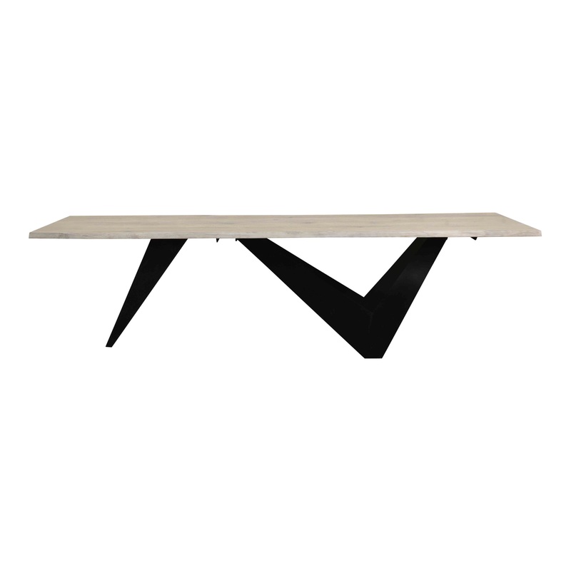 Soaring Solid Oak Dining Table with Live Edge Design