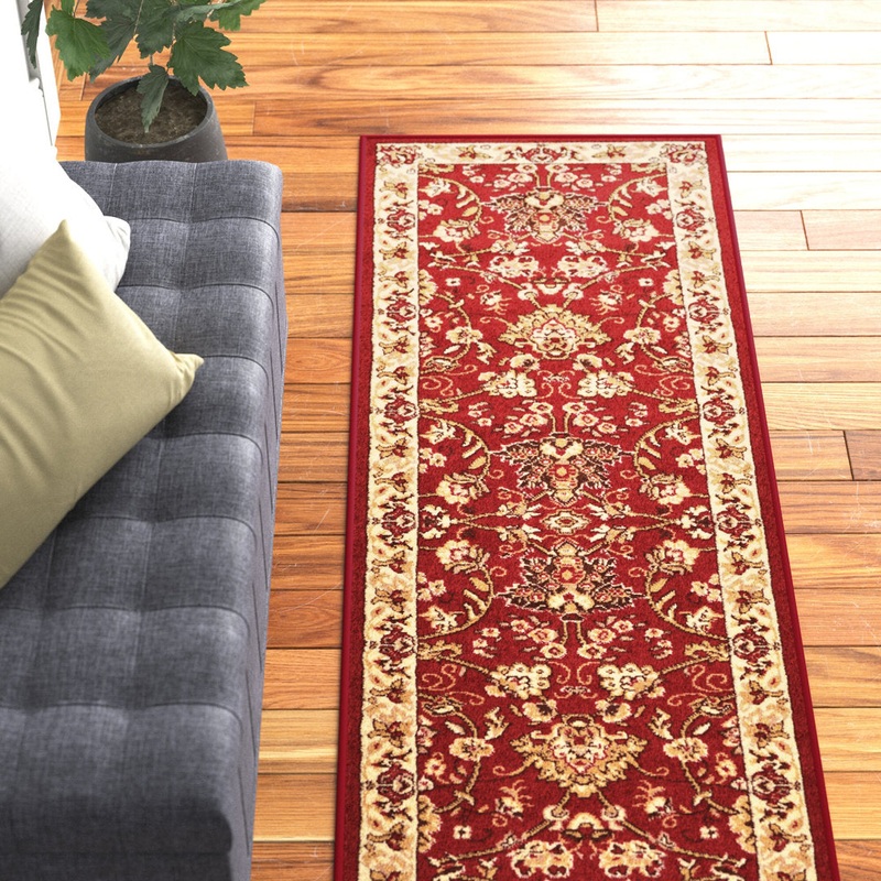 Bhatari Oriental Burgundy Area Rug Winston Porter Rug Size: Runner 2’7″ x 10′