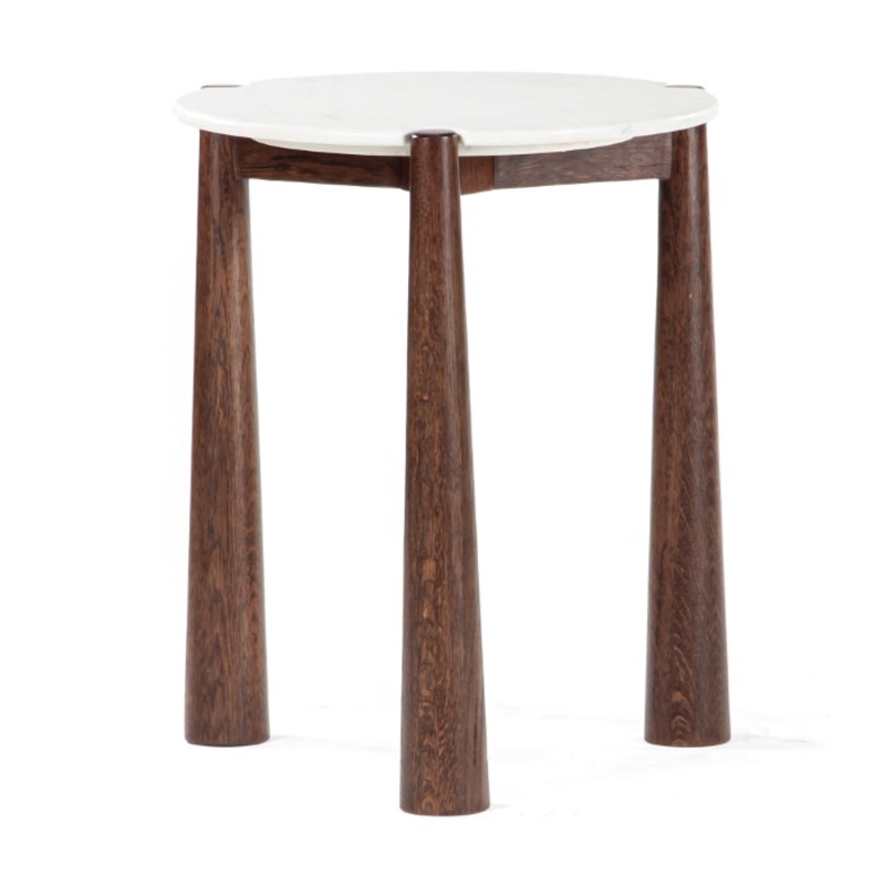 Nature’s Balance Stone-Topped Oak Accent Table