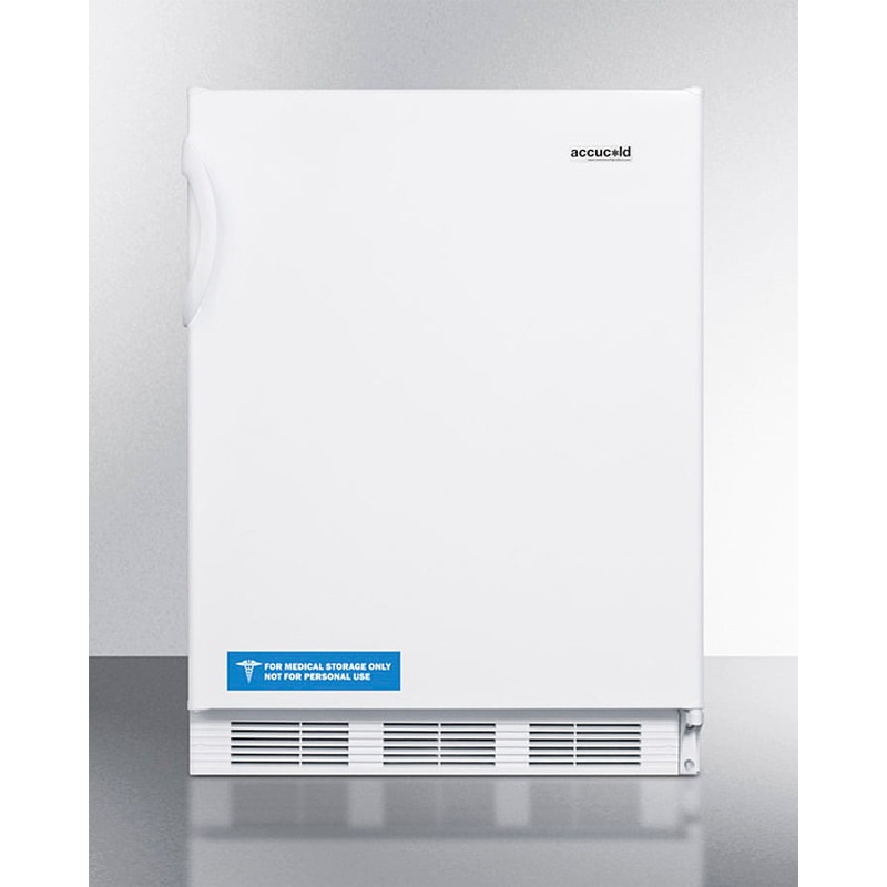 Summit FF7W Commercially Listed Freestanding All-Refrigerator For General Purpose Use, With Flat Door Liner, Automatic Defrost Operation And White Exterior