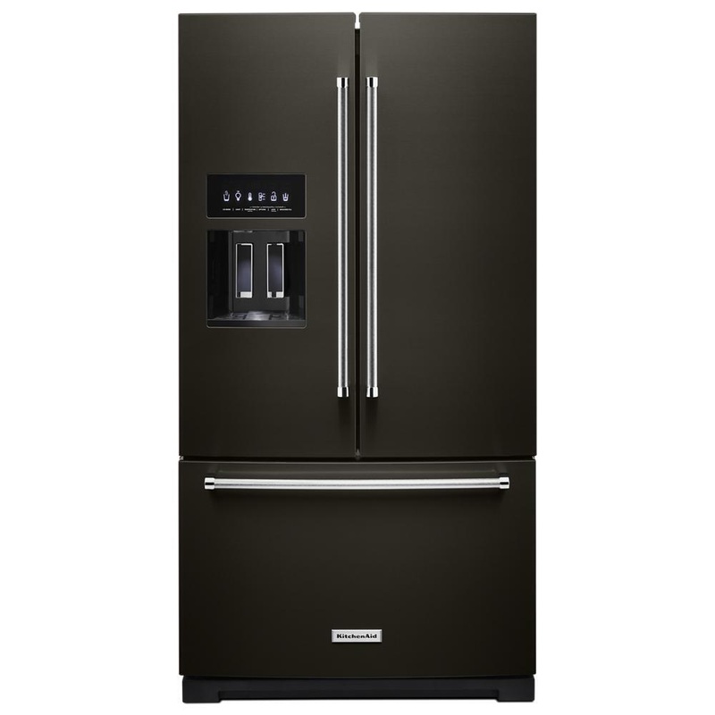 26.8 cu. ft. 36-Inch Width Standard Depth French Door Refrigerator with Exterior Ice and Water and PrintShield Finish