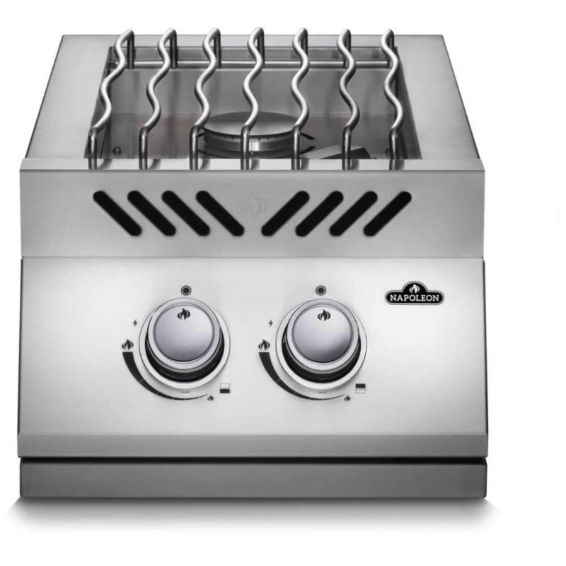 Napoleon Bbq BI12RTNSS Built-in 500 Series Inline Dual Range Top Burner with Stainless Steel Cover , Natural Gas, Stainless Steel