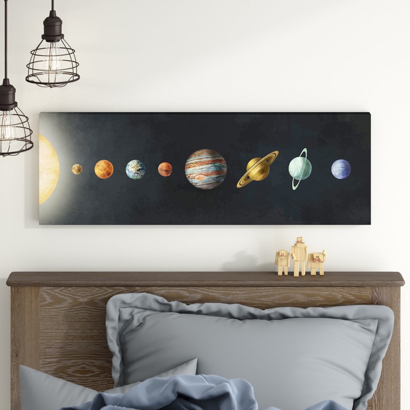 The Solar System’ by Terry Fan – Wrapped Canvas Panoramic Print Harriet Bee Size: 16″ H x 48″ W x 1.5″ D Format: Wrapped Canvas