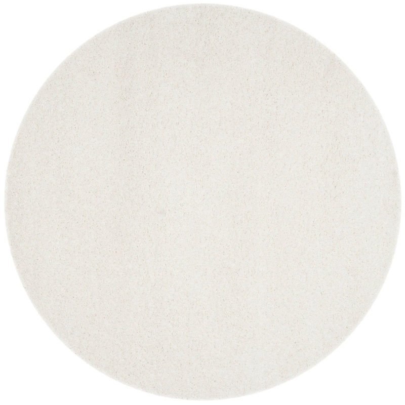 Assar White Area Rug Wade Logan Rug Size: Round 9′
