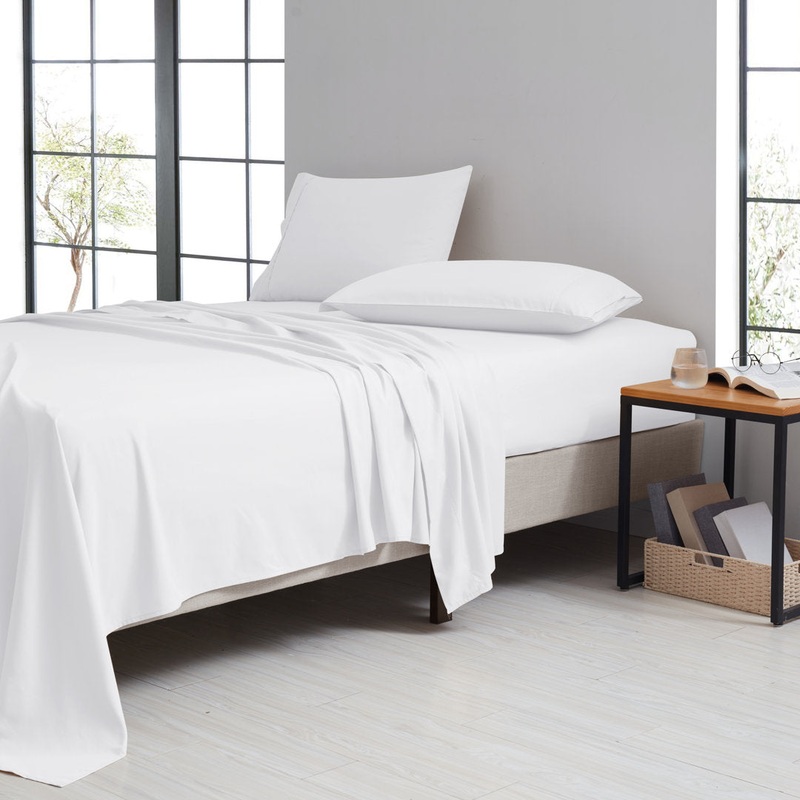 Bamboo 1800 Thread Count 4 Piece Luxury Solid Sheet Set Bamboo Comfort Color: White Size: Twin