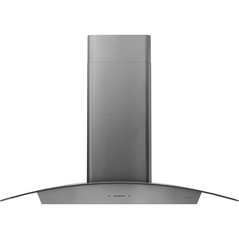 Zephyr ZRVE30CBSGG Ravenna Wall, 30in, Black SS+Gray Glass, LED
