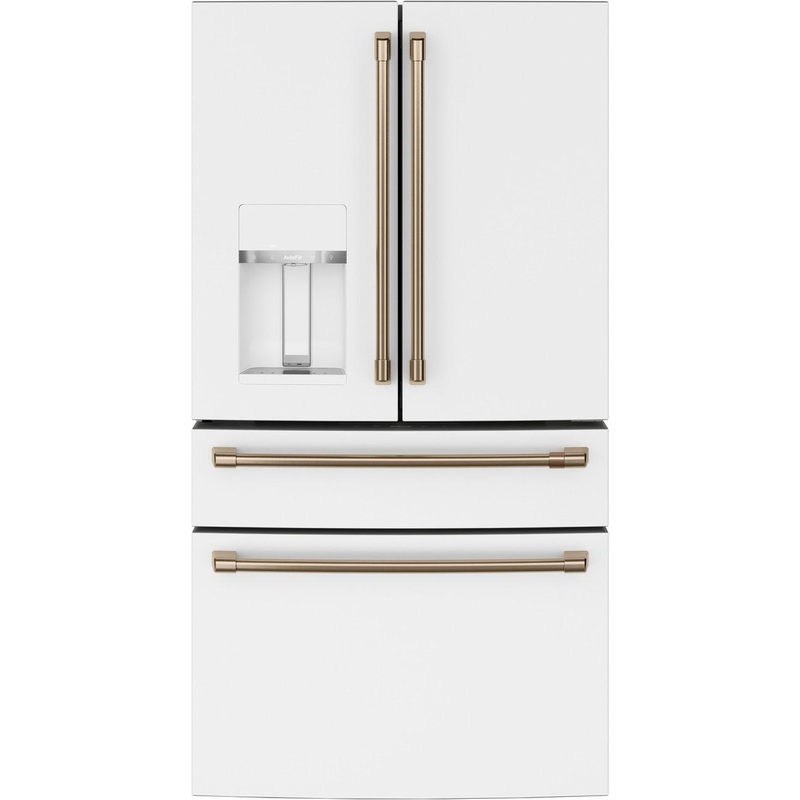 Cafe CXE22DP4PW2 Caf Energy Star 22.3 Cu. Ft. Smart Counter-Depth 4-Door French-Door Refrigerator