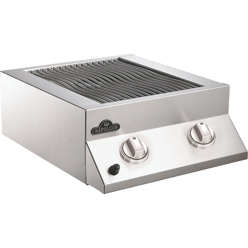 Napoleon Bbq BISB245NFT Built-in Flat Top Dual Side Burner Range Burners , Stainless Steel , Natural Gas