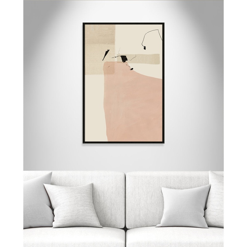 Soft Tempo – Floater Frame Painting on Canvas Joss & Main Frame Color: Espresso Framed Size: 37.5″ H x 25.5″ W