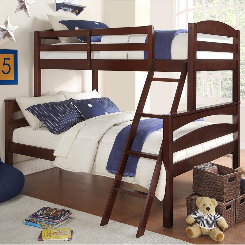 Barnett Twin over Full Bunk Bed Isabelle & Max Bed Frame Color: Espresso