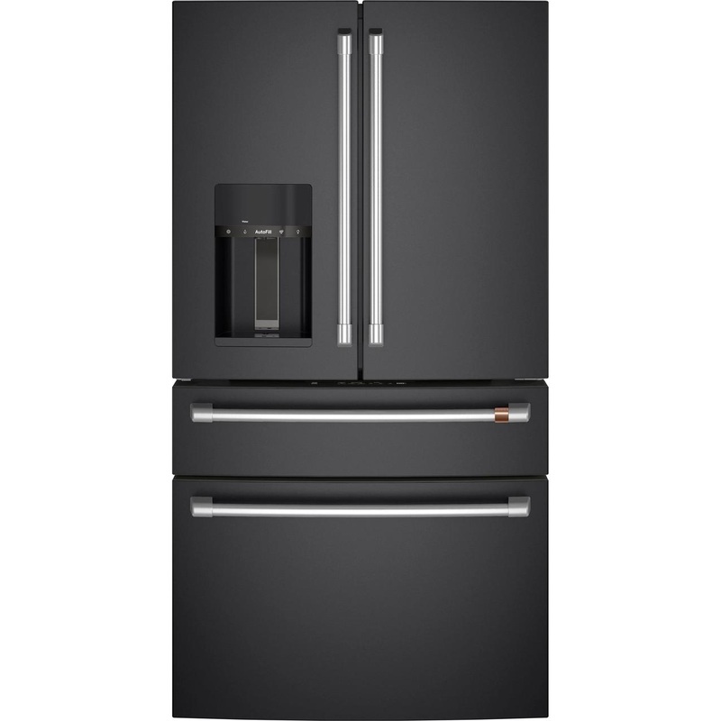 Cafe CXE22DP3PD1 Caf Energy Star 22.3 Cu. Ft. Smart Counter-Depth 4-Door French-Door Refrigerator