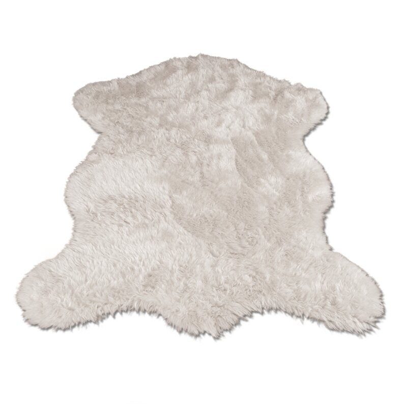 Ahamed White Area Rug 3’3″ x 4’7″