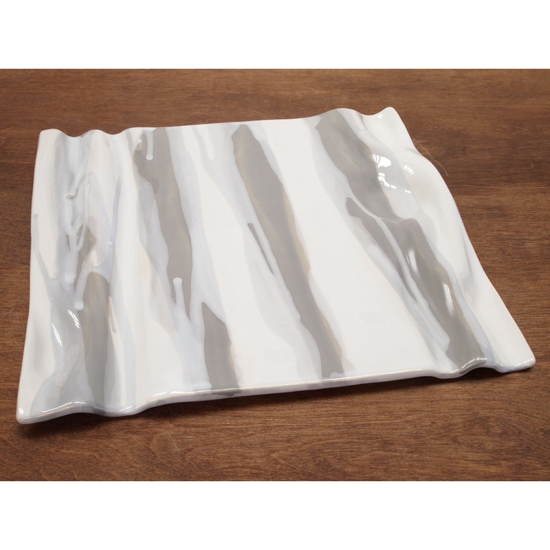 Square Ripple Platter