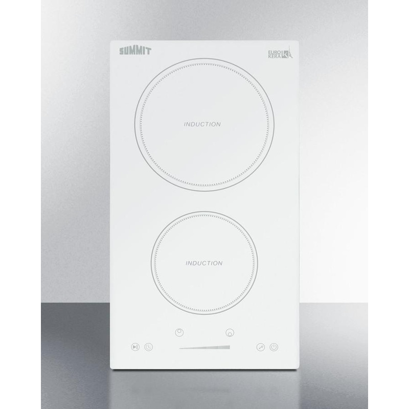 Summit SINC2B231W 12″ Wide 208-240v 2-zone Induction Cooktop
