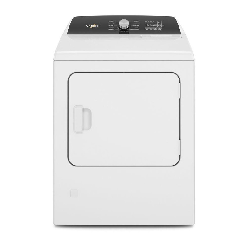 Whirlpool WGD5050LW 7.0 Cu. Ft. Top Load Gas Moisture Sensing Dryer With Steam
