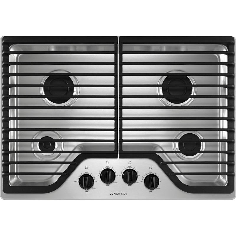 Amana AGC6540KFS 30-Inch Gas Cooktop With 4 Burners – Stainless Steel
