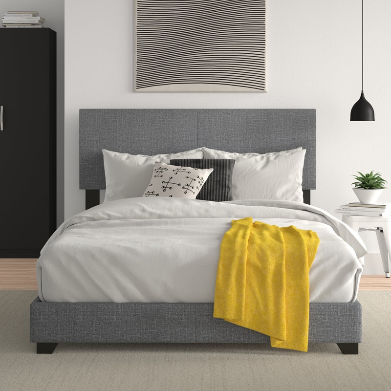 Beckville Upholstered Low Profile Standard Bed Zipcode Design Color: Smoke Linen Size: Twin