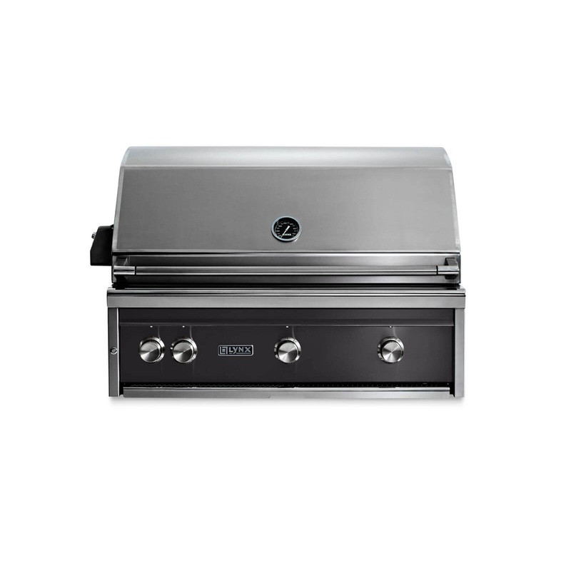 Lynx L36TROBLP 36″ Built-In Grill – 1 Trident W/ Rotisserie – Obsidian