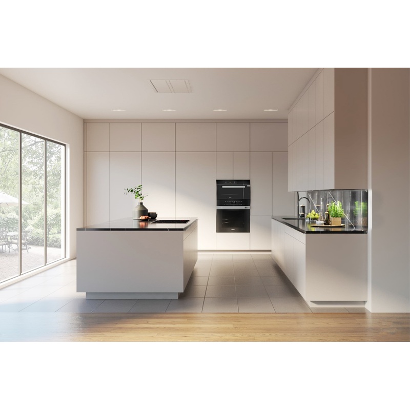 Poggenpohl Pebble Grey Matte Modern Kitchen with Miele Appliances