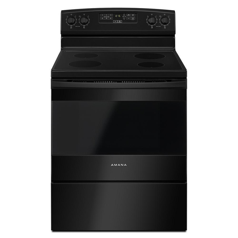 Amana AER6303MFB 30-inch Amana Electric Range with Extra-Large Oven Window