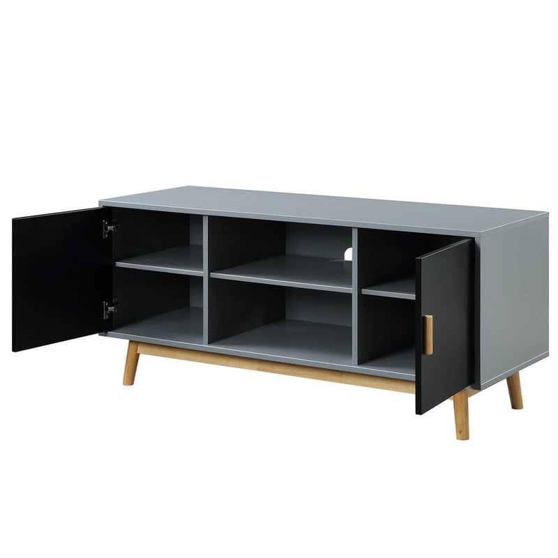 Asten Bartling TV Stand for TVs up to 46″ Wade Logan Color: Gray/Black