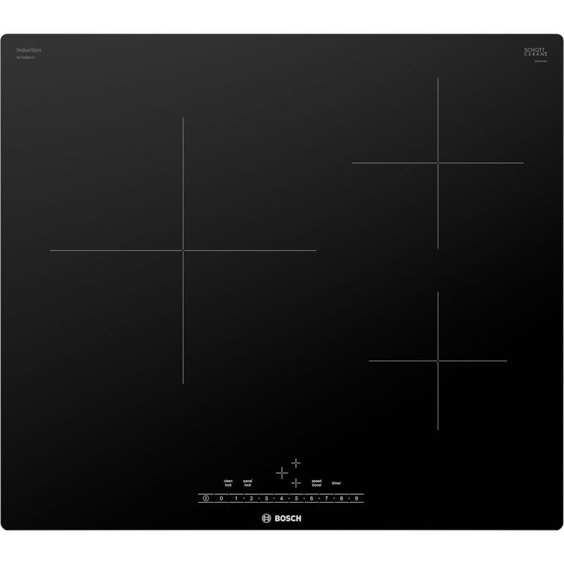 Bosch NIT5460UC 500 Series Induction Cooktop 24” Black, Surface Mount Without Frame Nit5460Uc