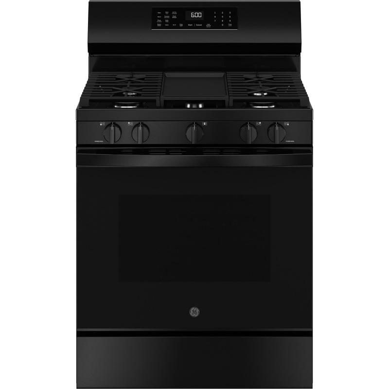 GGF600AVBB GE 30″ Free-Standing Gas Convection Range with No Preheat Air Fry and EasyWash Oven Tray