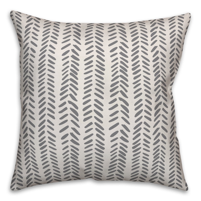 Square Pillow Cover & Insert Designs Direct Creative Group Color: Gray Size: 16″ x 16″